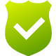 Ein grünes Schutzschild mit einem Haken verdeutlicht die SSL-Verschlüsselung