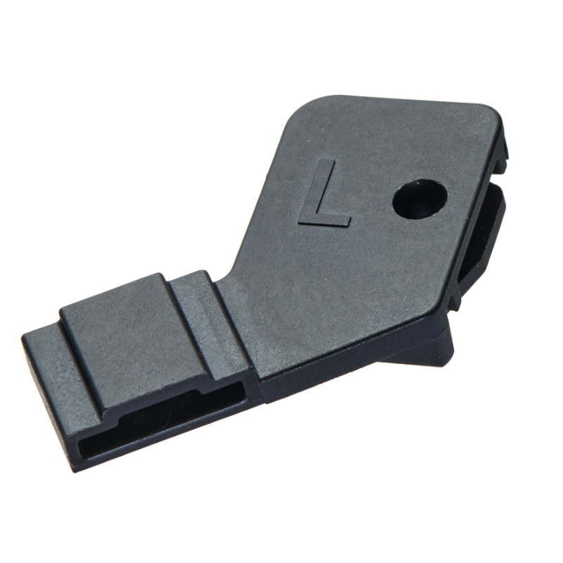 Kunststoffteil mit Linkssymbol und Loch für Montage.