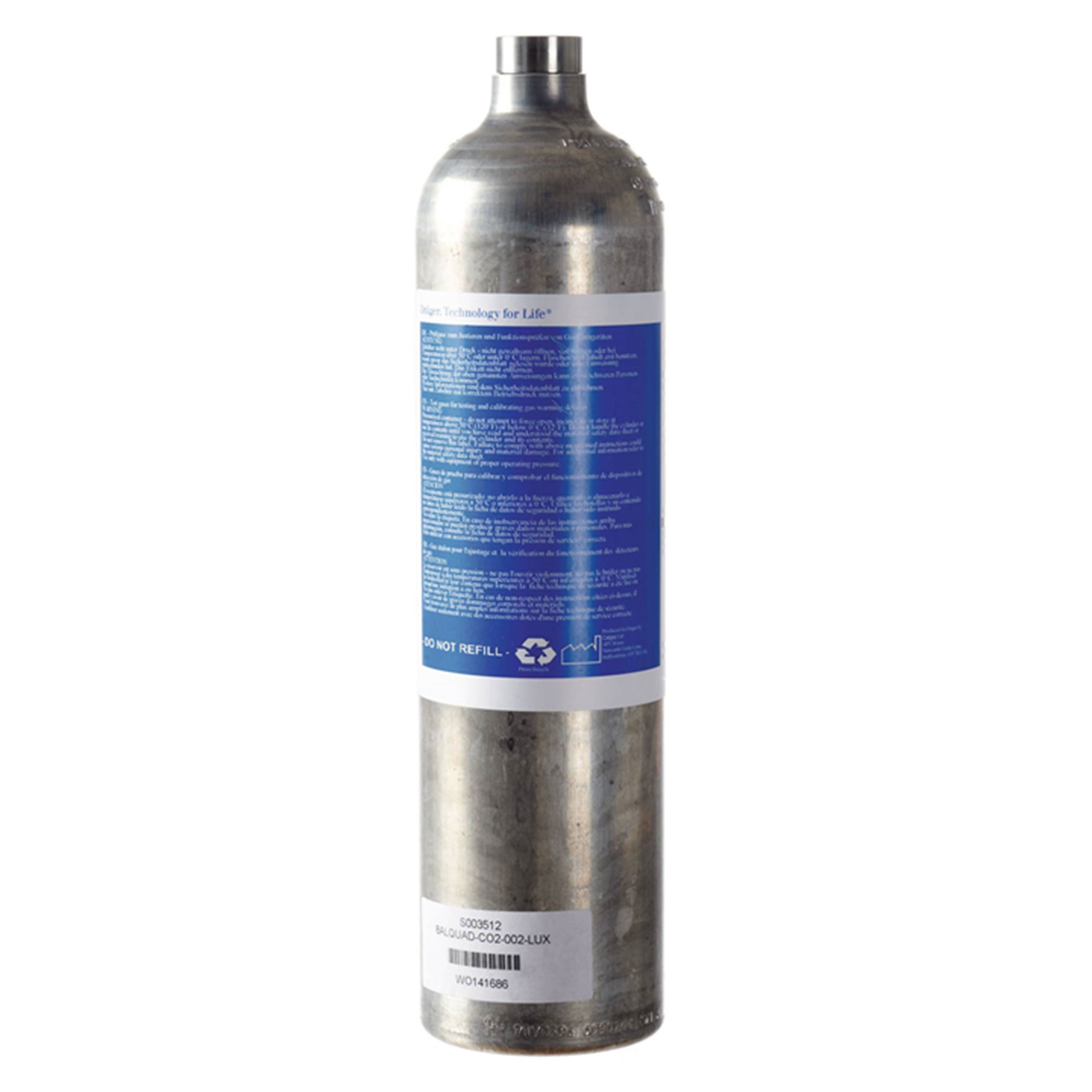 Dräger Prüfgas C₃H₈/ H₂S/ CO/ CO₂/ O₂ in N₂ | 112 Liter, 69 bar 112 Stück