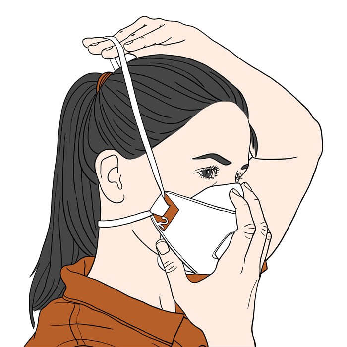 Maske wird gerichtet