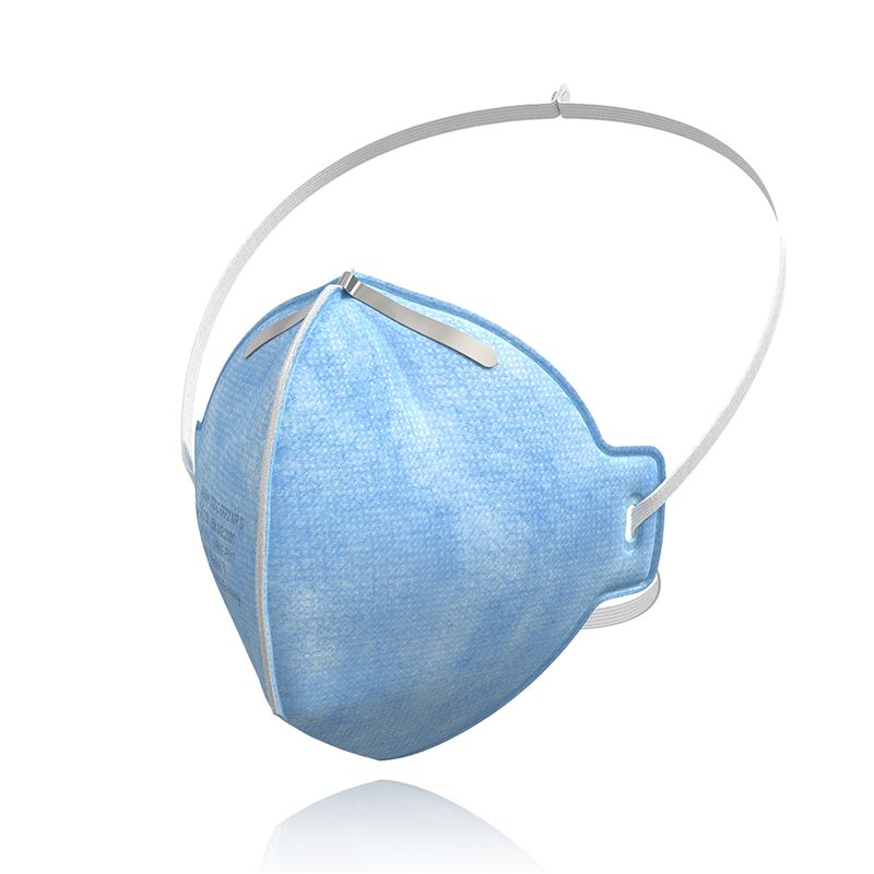 Atemschutzmaske X-plore 1720 von Dräger Abgebildet ist eine blaue Atemschutzmaske mit Kopfband.