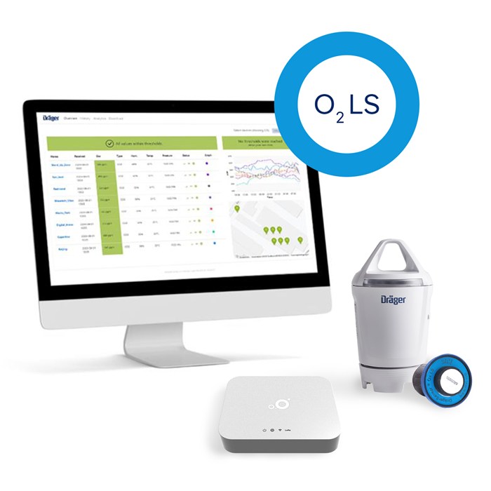 Dräger X-node System mit Gateway und O2 LS Sensor