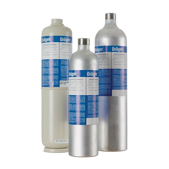 Dräger Prüfgas Isobuten (i-C₄H₈) 100 ppm in Luft / 60 Liter, 35 bar 60 Stück