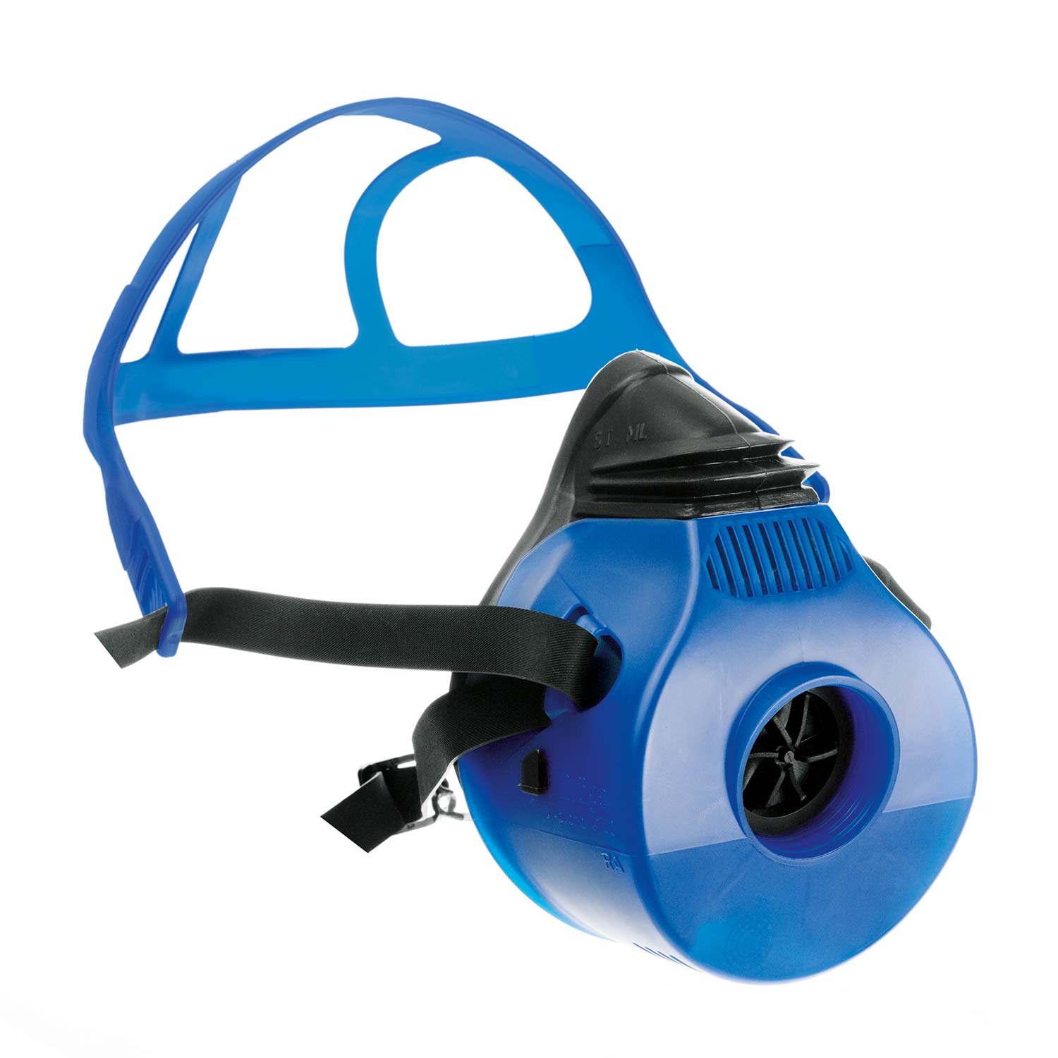 Dräger X-plore 4740 Halbmaske Blaue TPE-Halbmaske mit Kopfbänderung und Ventil.