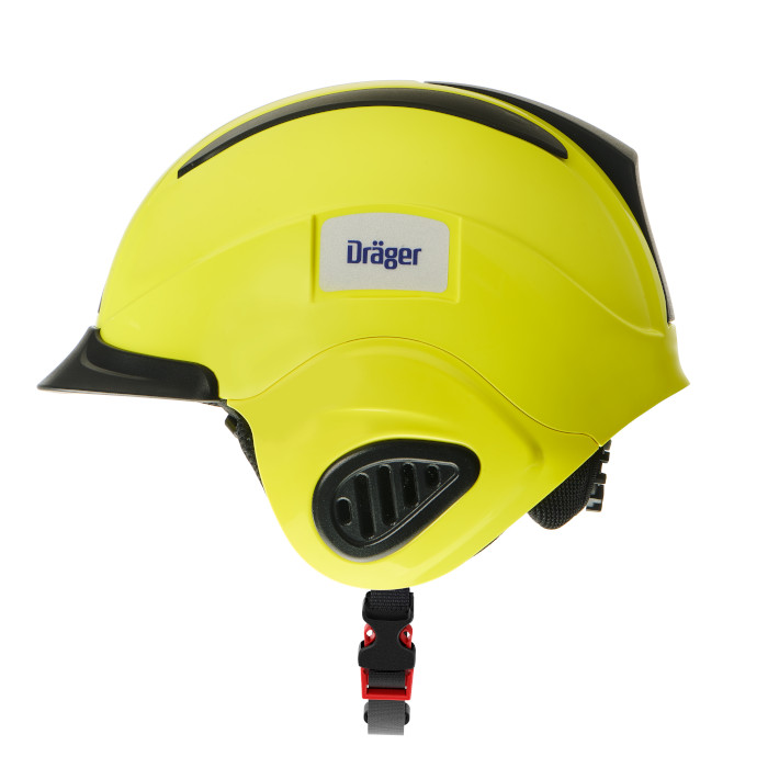 Seitenansicht Dräger HPS AquaResuce gelb
