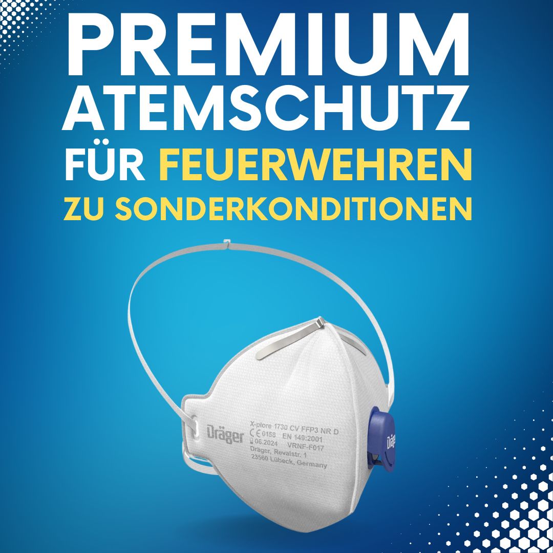 Premium Atemschutz Sonderangebot FFP2 Atemschutzmaske von Dräger mit Sonderkonditionen für Feuerwehren.