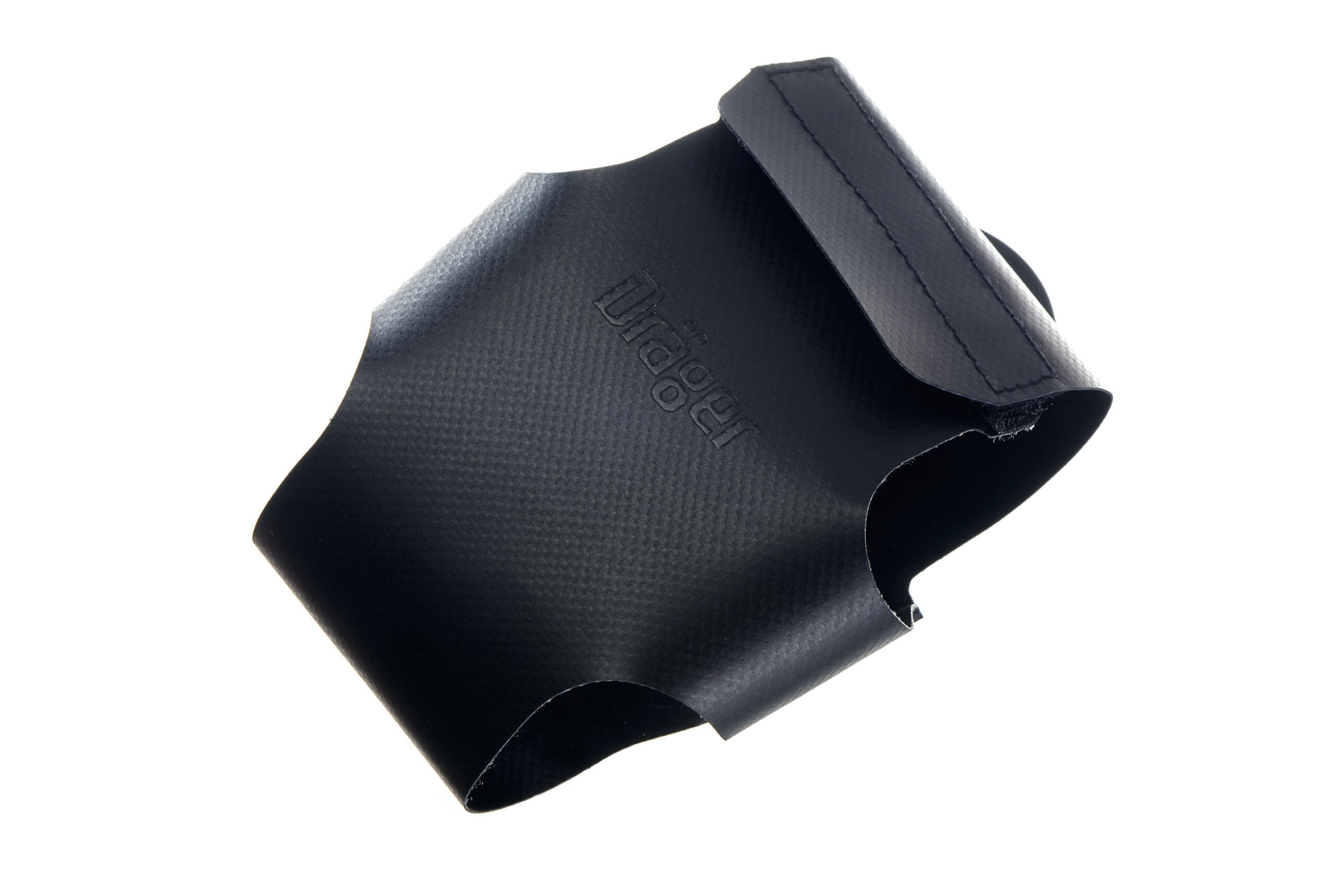 Schutzhülle für Dräger Atemschutzgerät Schwarze Schutzhülle in Form einer Tasche, Dräger-Logo sichtbar.