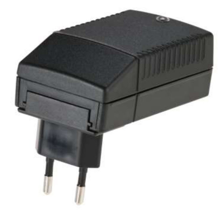 Netzteil für Dräger Sicherheitstechnik Schwarzes Steckernetzteil mit Eurostecker für Dräger-Geräte.