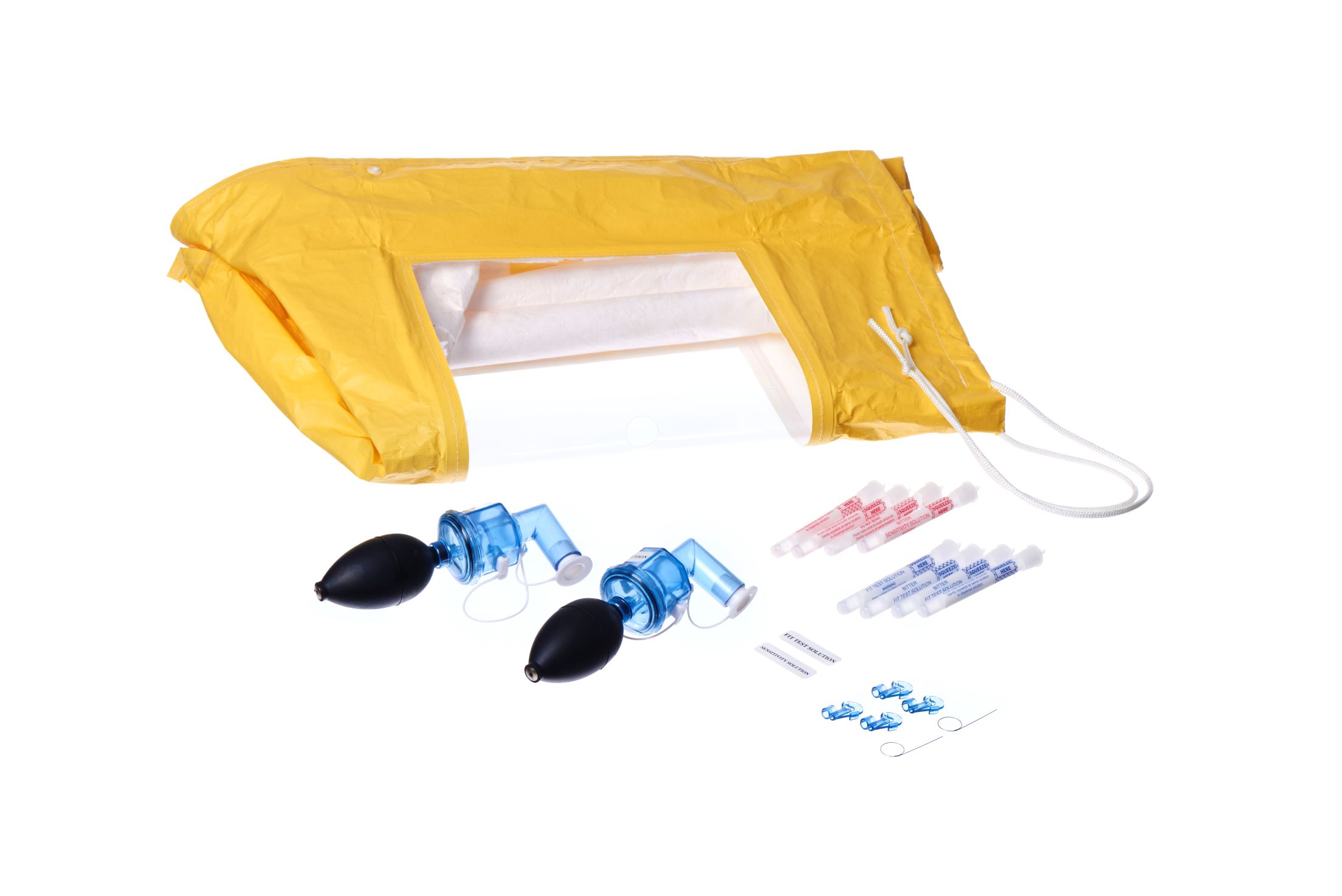 Gelb transparentes Kit mit zwei Pumpen und Röhrchen