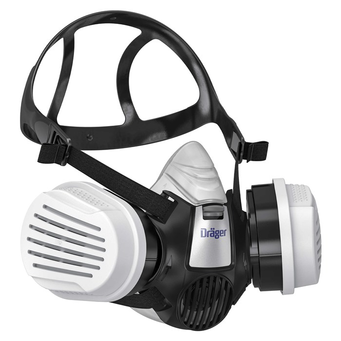 Dräger X-plore 3300 Halbmaske ABEK1 Hg P3 Halbmaske mit Dual-Filtern und verstellbaren Bändern von Dräger.