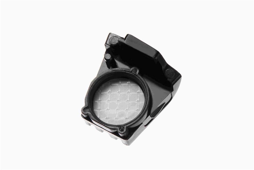 Sensorgitter in schwarz für Sicherheitstechnik Schwarzes Sensorgitter für Dräger-Produkte, Detailansicht von oben.