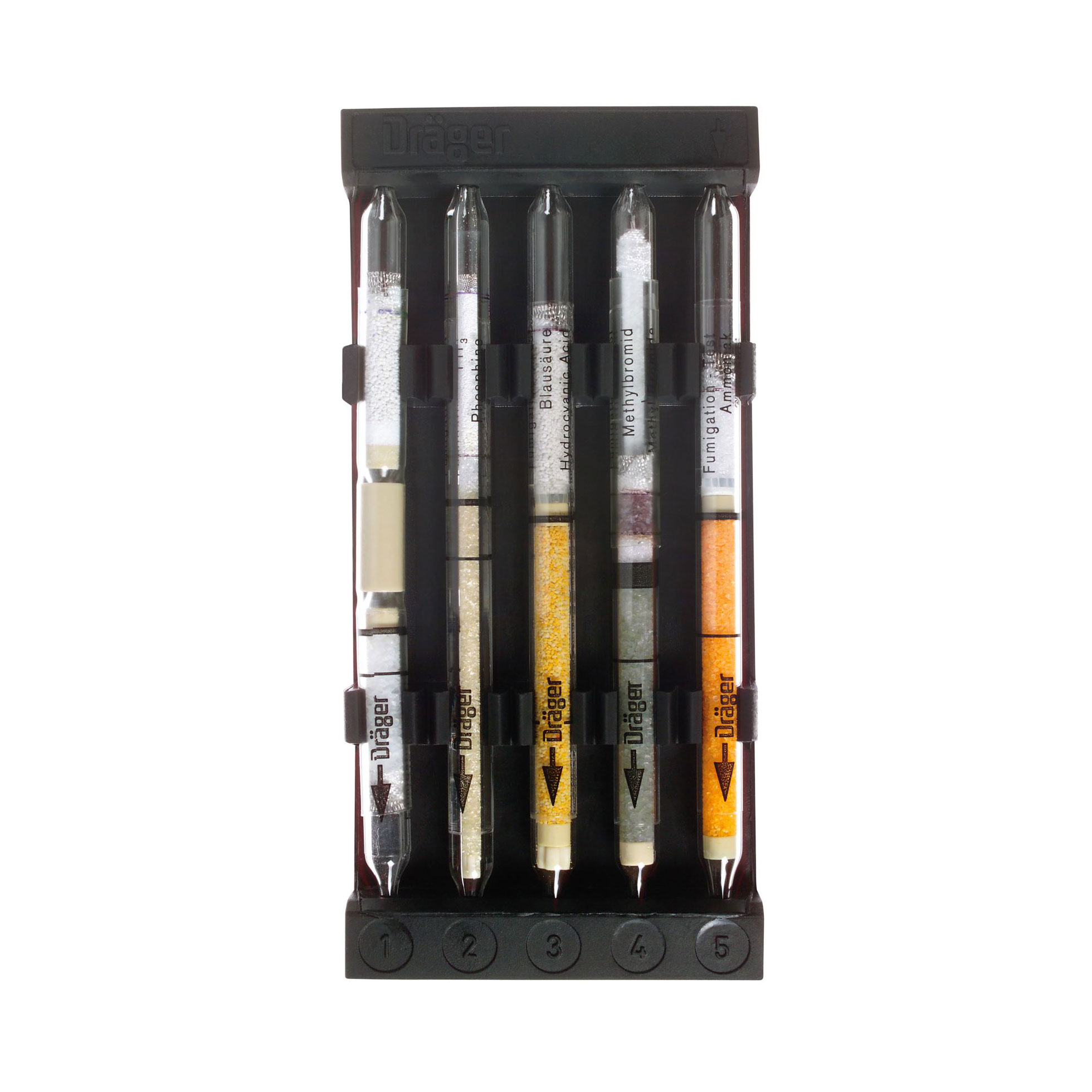 Dräger Simultantest-Begasung (CH₂O, PH₃, HCN, CH₃Br, NH₃) Dräger Simultantest-Begasung (CH₂O, PH₃, HCN, CH₃Br, NH₃)
