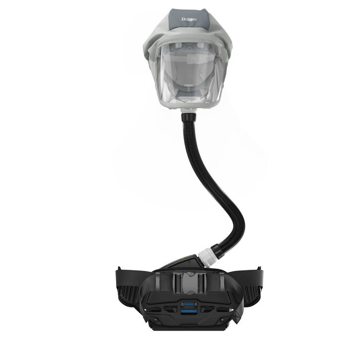 Dräger Vollmaske mit Atemschutzsystem Vollgesichtsmaske mit Schlauchsystem und Filtereinheit.