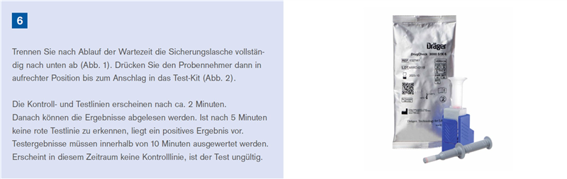 Dräger Sicherheitstechnik Produktdisplay Produktbeschreibung mit Dräger Sicherheitspreparat im Fokus.
