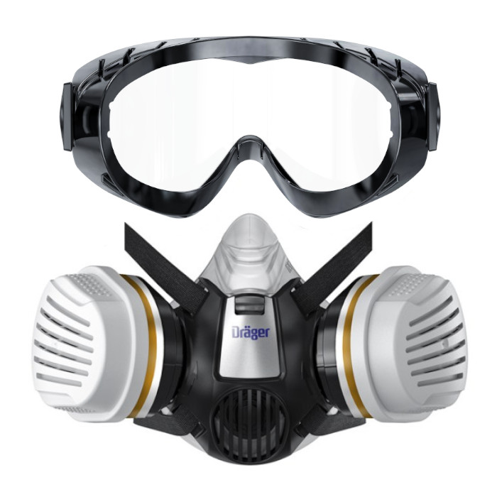 Dräger X-plore 3300 Lackiererset + X-pect 4800 Schutzbrille