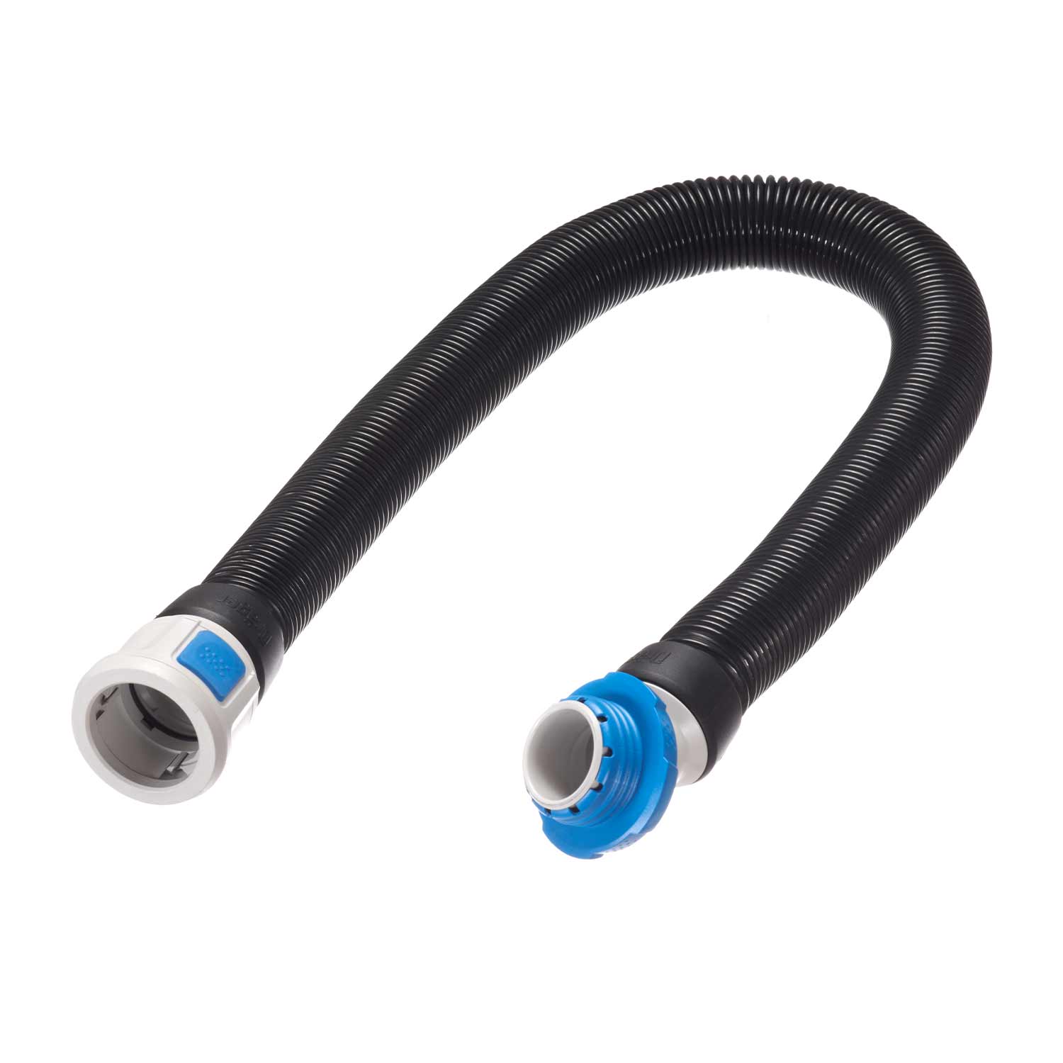 Flexible Schlauch für X-plore 8000 Masken Schwarzer Schlauch mit Anschlüssen für Atemmasken.