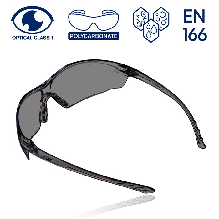 Dräger X-pect 8321 Schutzbrille Sicherheitsbrille mit Polycarbonatgläsern, EN 166 zertifiziert.