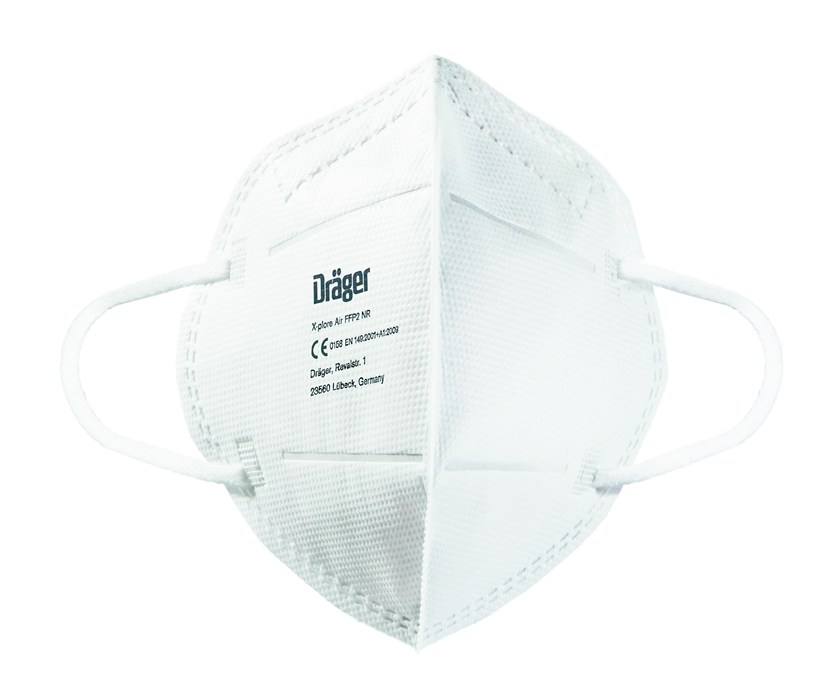 Weißer Atemschutzmaske von Dräger, Modell X-plore.
