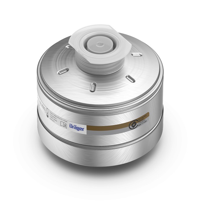 Dräger Rd40 Filter AXB2 Rundes, silbernes Filter für Atemschutzsysteme von Dräger.