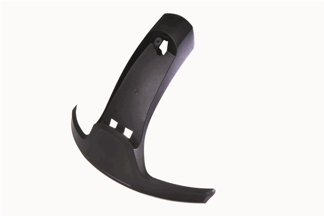 Dräger Frontplatte Sicherheitskomponente Schwarze Frontplatte in gebogener Form mit zwei Befestigungspunkten.
