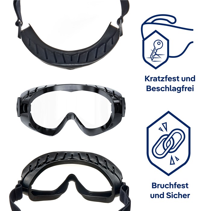 Draeger X-pect 4200 Schutzbrille in Schwarz Schwarze Schutzbrille Draeger X-pect 4200, kratzfest, beschlagfrei, bruchfest und sicher.