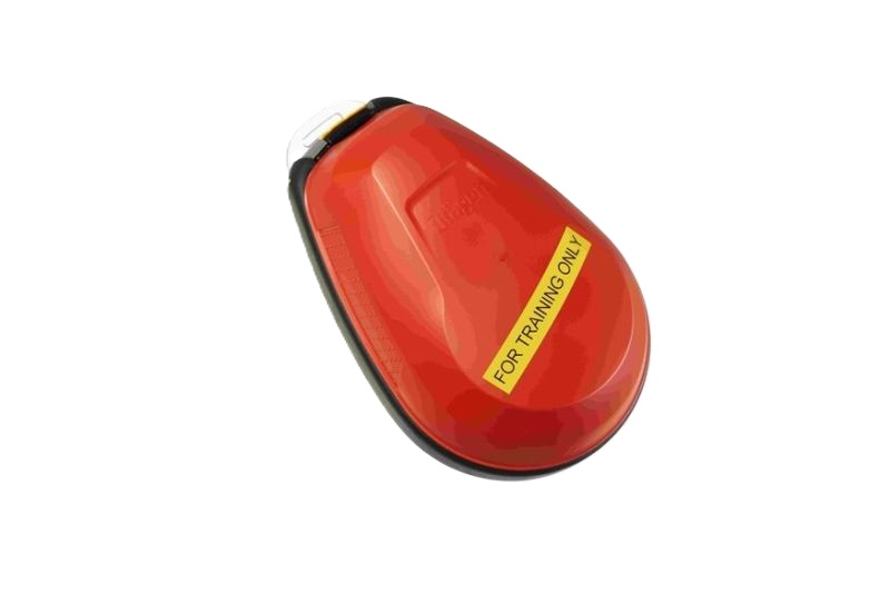 Roter Dräger Sensor mit "For Training Only"-Aufschrift.