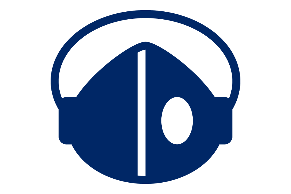 Dräger X-plore 1700 Atemschutzmaske Blaues Quadrat, möglicherweise Produkt-Icon der X-plore 1700.