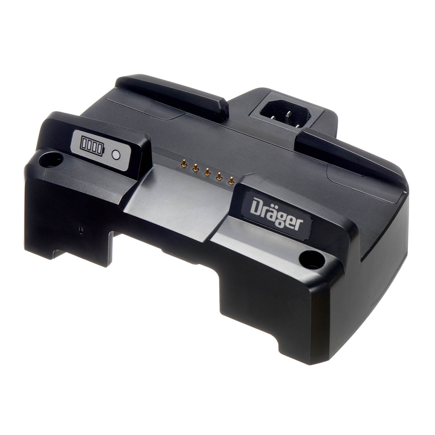 X-plore 8000 Ladegerät ohne Kabel Schwarzes Dräger Ladegerät mit Platz für mehrere Akkus.