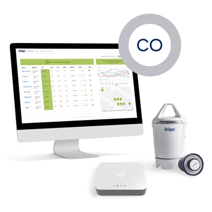 Dräger X-node System mit Gateway und CO Sensor