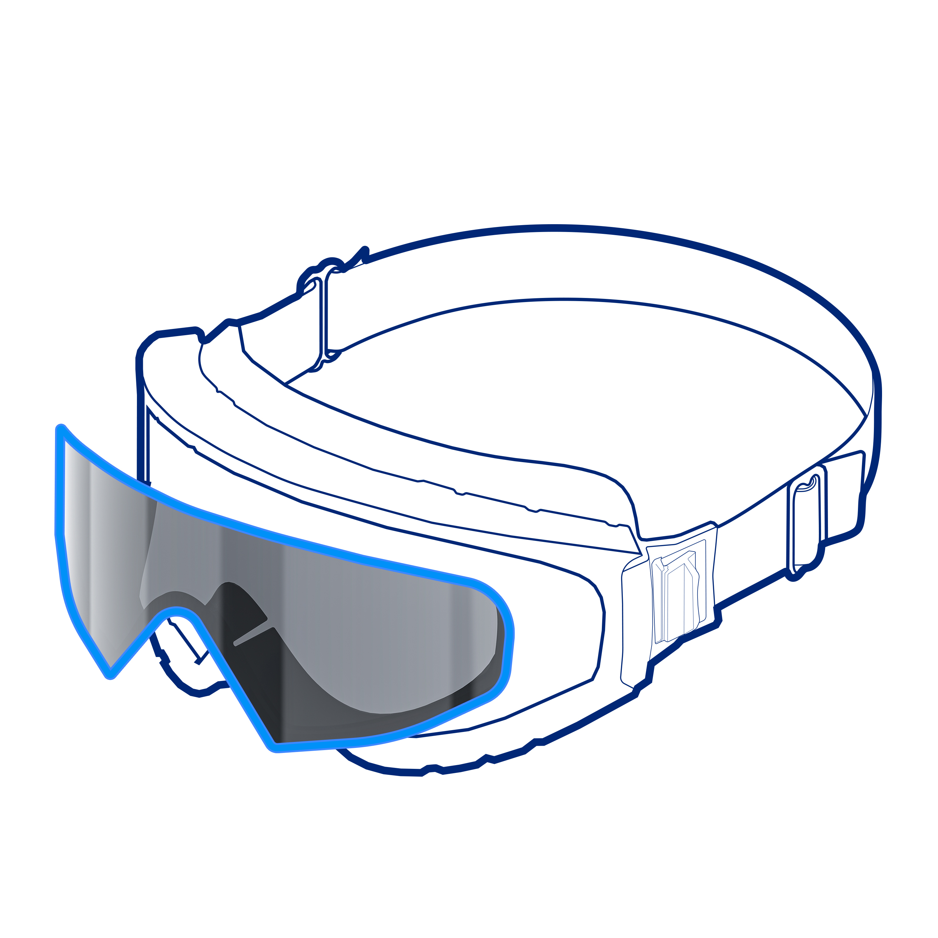 Dräger X-pect 4800/4900 Ersatzscheibe rauchgrau