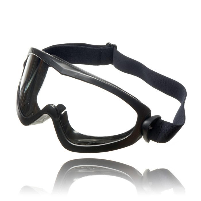 Schutzbrille Dräger X-pect 4200 schwarz Schwarze Schutzbrille mit elastischem Band, Modell Dräger X-pect 4200.