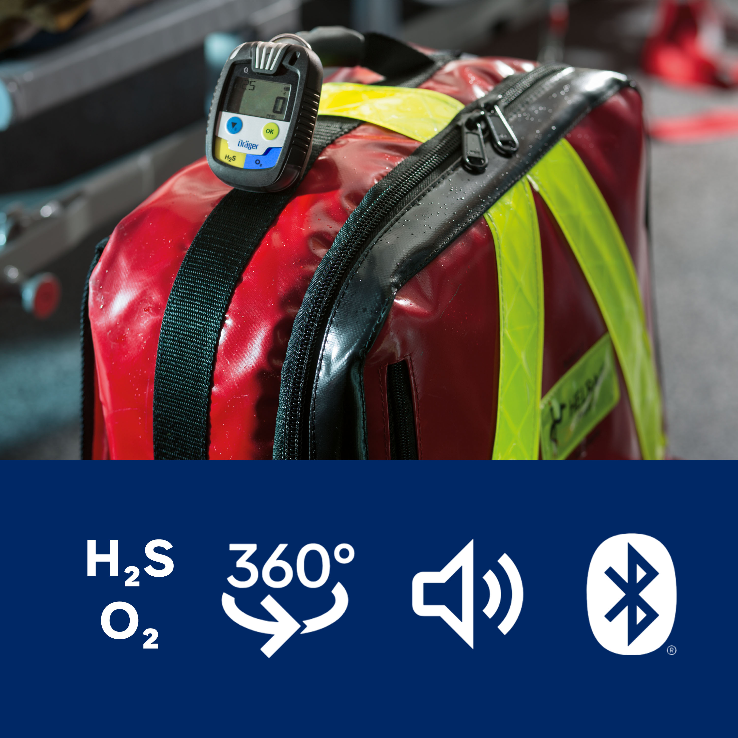 Dräger Pac 8500 für Schwefelwasserstoff und Sauerstoff (H₂S, O₂)