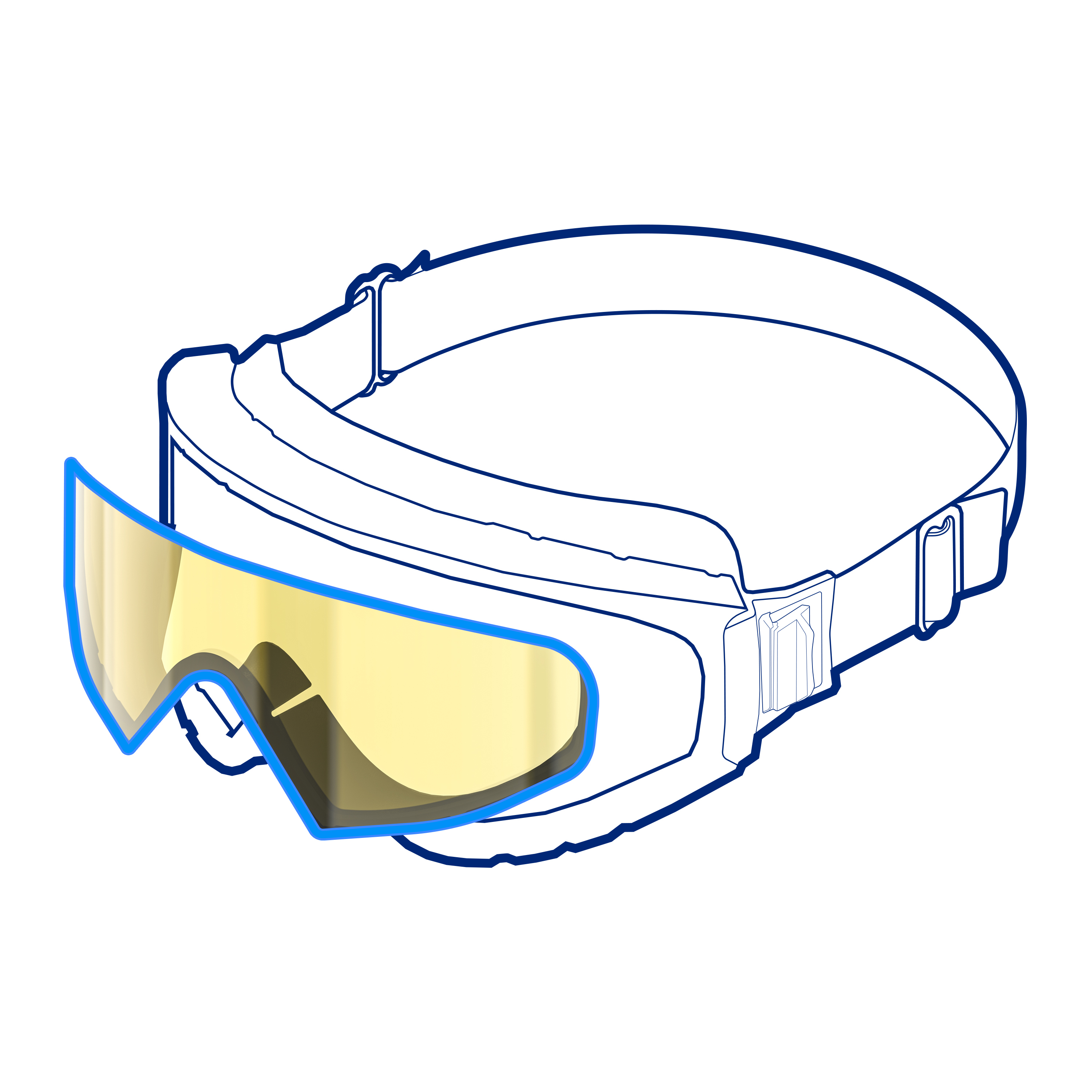 Dräger X-pect 4800/4900 Ersatzscheibe sandfarbend