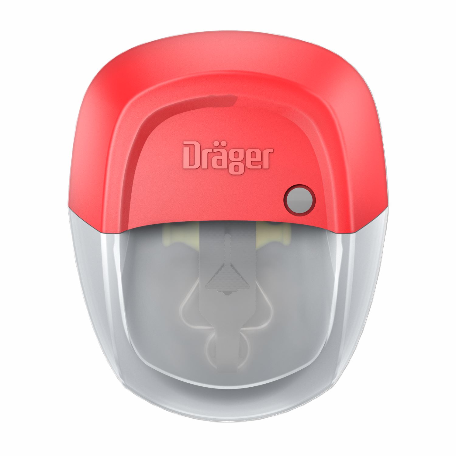 Dräger Feuerwehr-Fluchthaube Eine rote und graue Dräger Fluchthaube für Feuerwehr im Webshop.