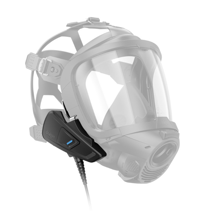 FPS Comvoice an der rechten Seite einer FPS 7000 Maske angebracht