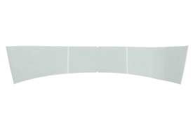 Metallreflektor für Sicherheitsanwendung Rückansicht eines silbernen Metallreflektors, Produkt Dräger.