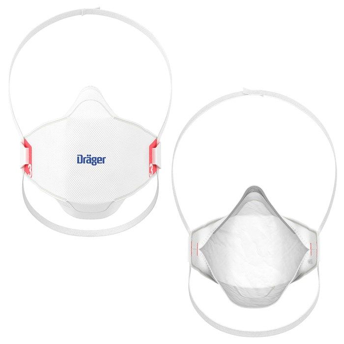 Masque FFP3 Dräger X-plore 1930 V - Avec Valve, Jetable, Taille S, Pour Chantier, Peinture, Soudure