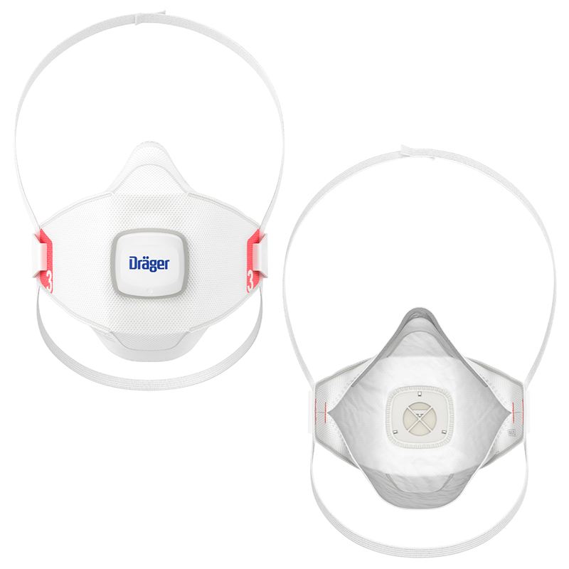 Dräger X-plore 1730 C FFP3 High Protection Waterproof Respirator (20 Pcs.) Respirator For Daily Life, Metalworking, Agriculture And Waste Industry